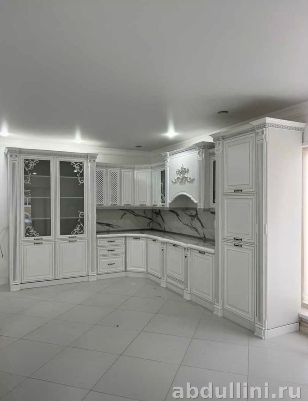 Кухня Венеция — купить в Дагестане от производителя (белый в серебре) — купить в Дагестане