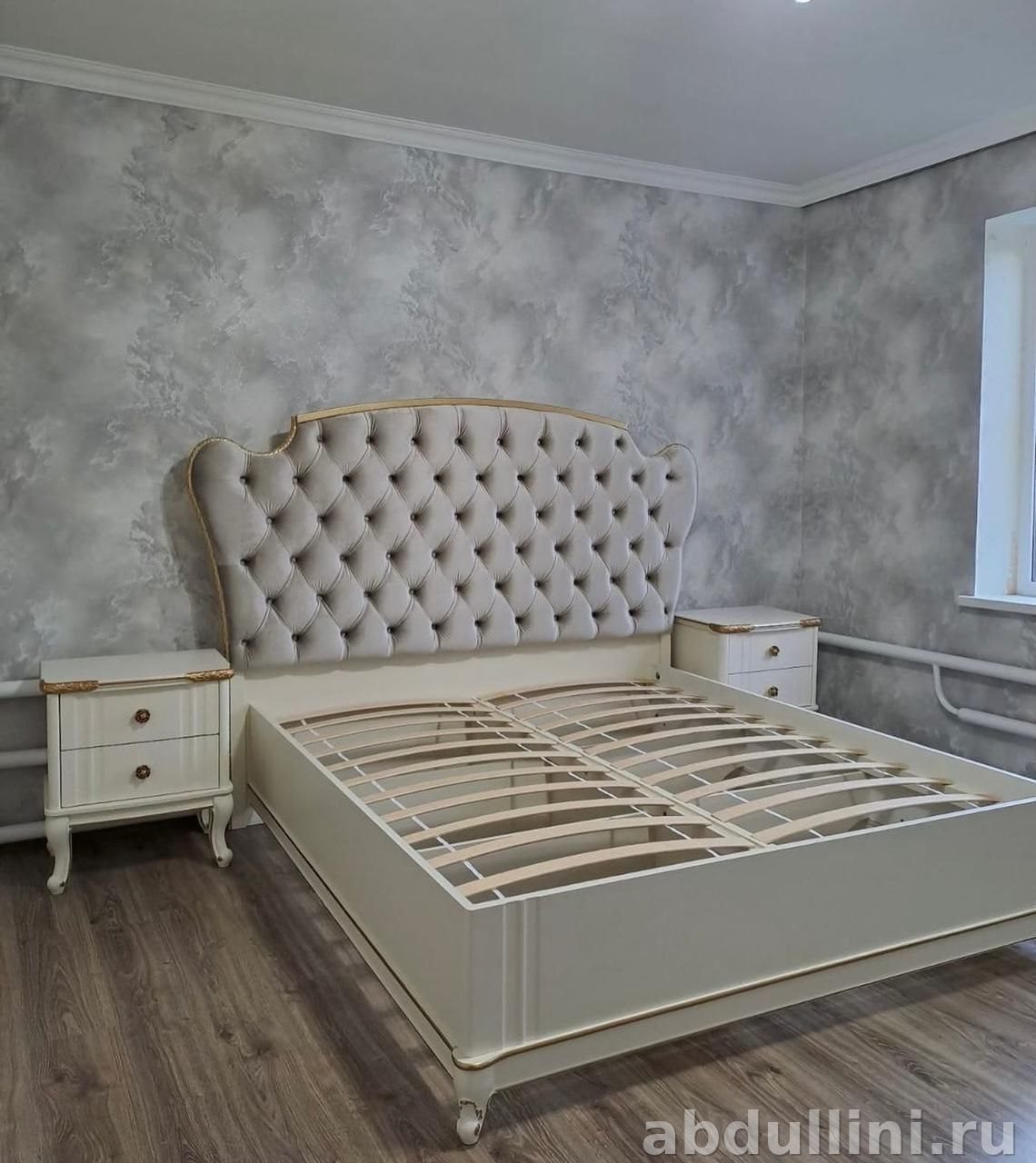 Спальня Мия 3682 в Дагестане — кремовый гарнитур с шкафом и кроватью — купить в Дагестане — фото 1