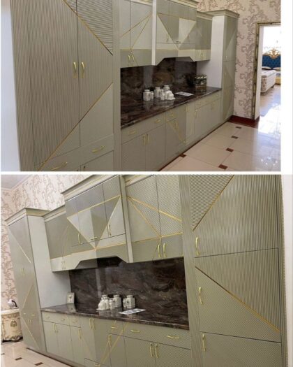 Кухня «Оливия» оливкового цвета — купить в Дагестане — купить в Дагестане