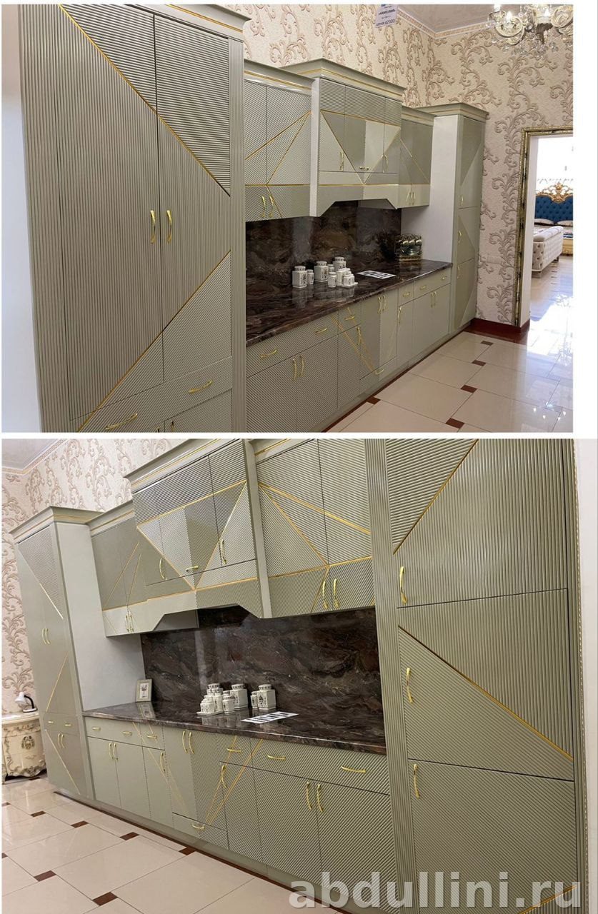 Кухня «Оливия» оливкового цвета — купить в Дагестане — купить в Дагестане