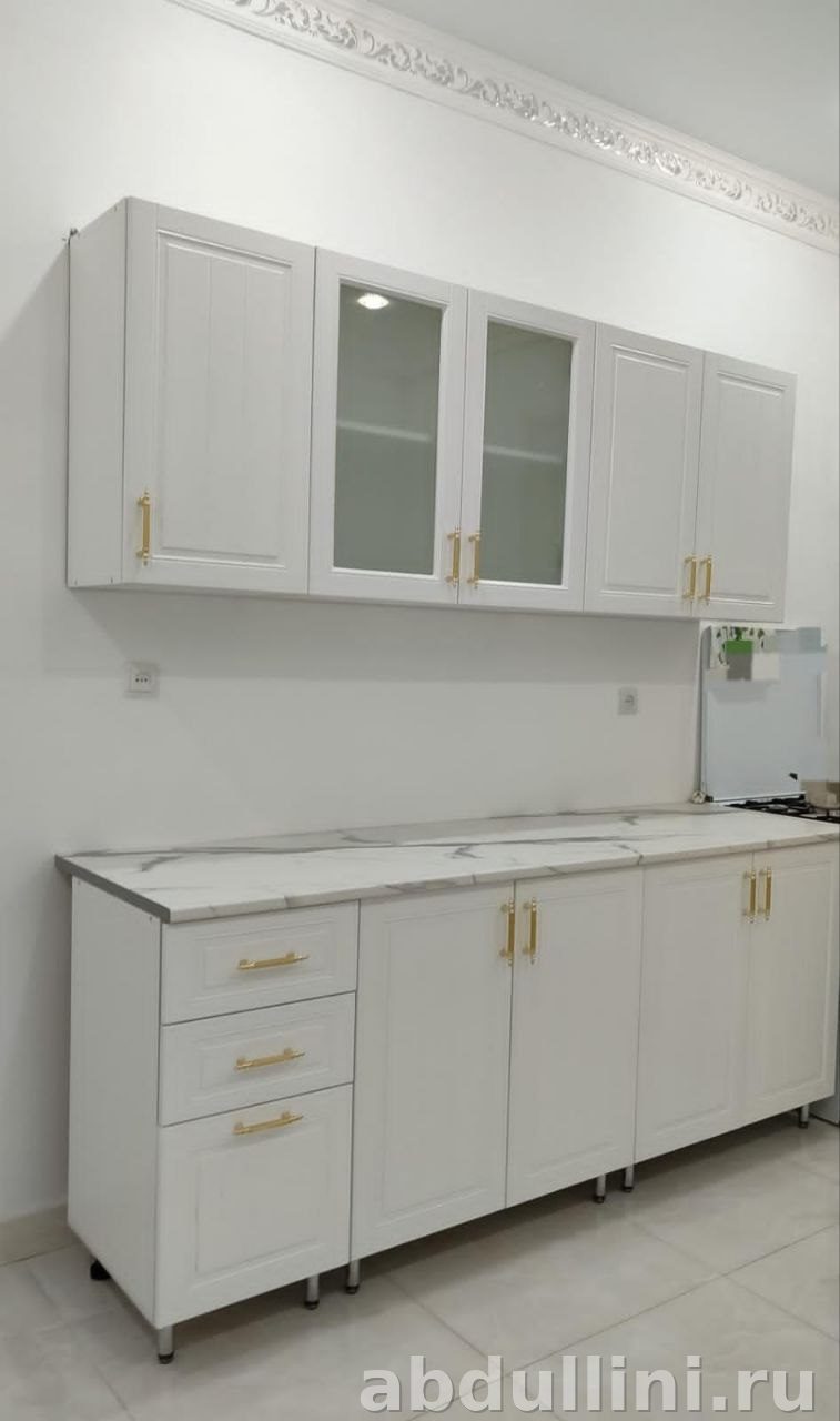 Кухня Арт 3744 — 2 метра, крашенная, белая — купить в Дагестане