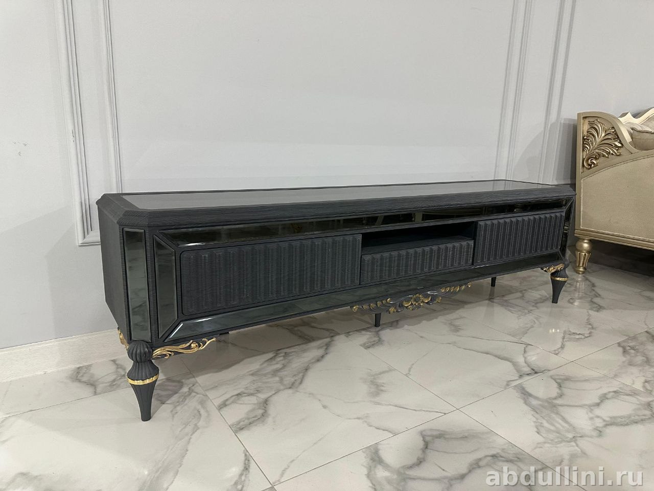 Тумба под телевизор Pirlanta антрацит — купить в Дагестане — купить в Дагестане — фото 1
