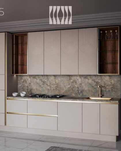 Кухня КАВИО 3840 — неоклассика с золотыми вставками — купить в Дагестане