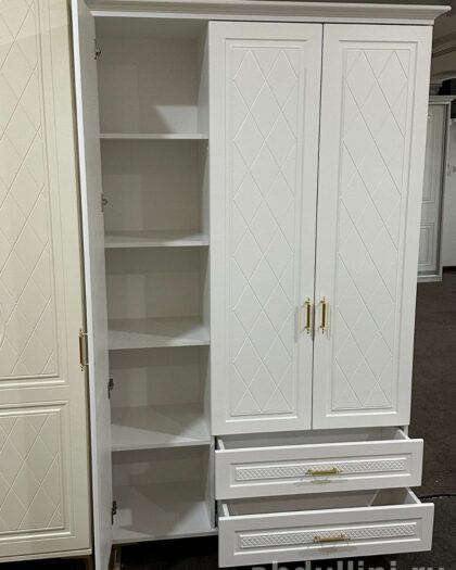 Шкаф Джаннет белый с ромбовидным узором — купить в Дагестане — купить в Дагестане