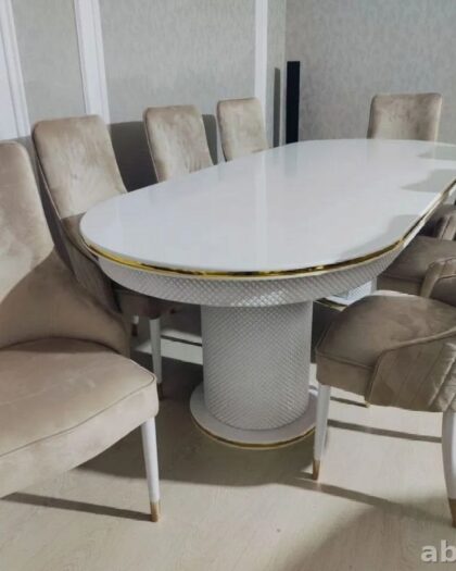 Обеденный комплект Шанель: стол и 8 стульев в Дагестане — купить в Дагестане — фото 1