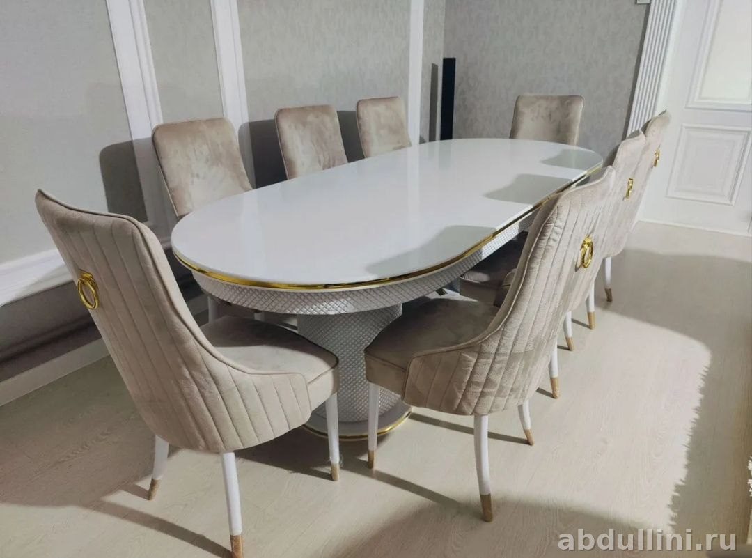 Обеденный комплект Шанель: стол и 8 стульев в Дагестане — купить в Дагестане — фото 4