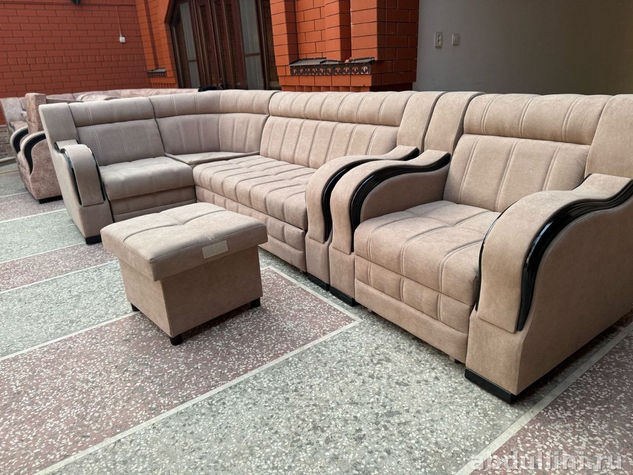 Угловой диван Милена с пуфом — купить в Дагестане — купить в Дагестане