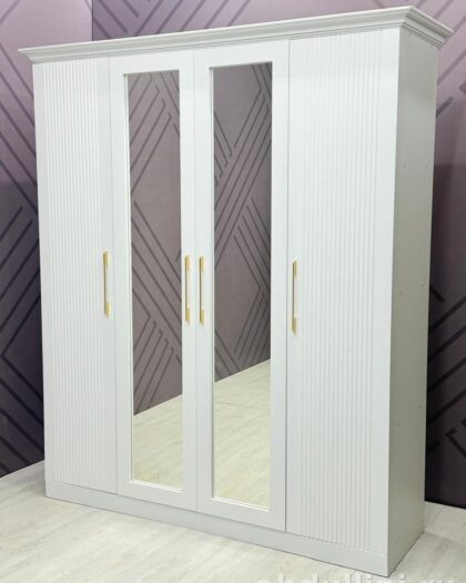 Шкаф Астра 4х серый и белый — купить в Дагестане — купить в Дагестане