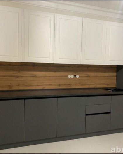 Кухня 4030 Монза — белый/графит, крашеный МДФ, ЛДСП — купить в Дагестане