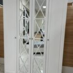 Шкаф Бьянка 4х — белый, зеркальные вставки, неоклассика — купить в Дагестане