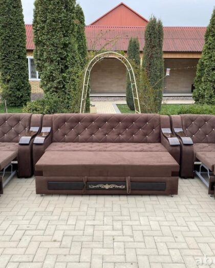 Тройка «Барселона» — угловой диван с пуфами, купить в Дагестане — купить в Дагестане