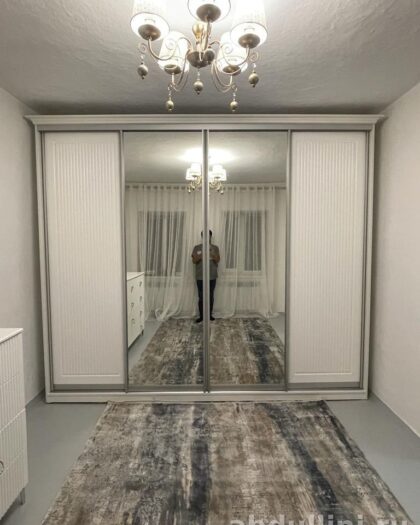 Шкаф-купе Неогара белый с зеркалами — купить в Дагестане — купить в Дагестане