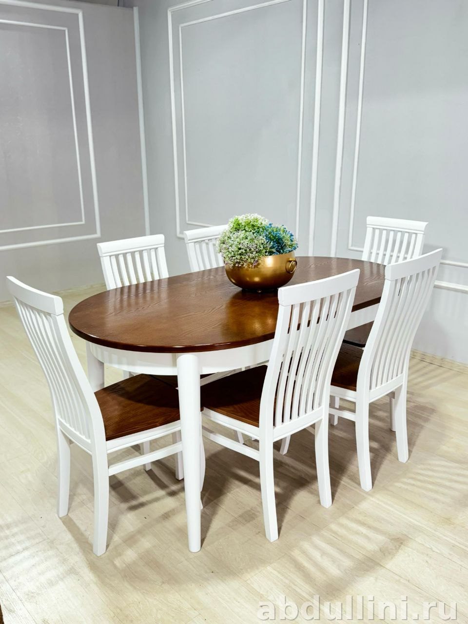 Стол «Анкара-овал» с 6 стульями «Бороны» — купить в Дагестане — купить в Дагестане