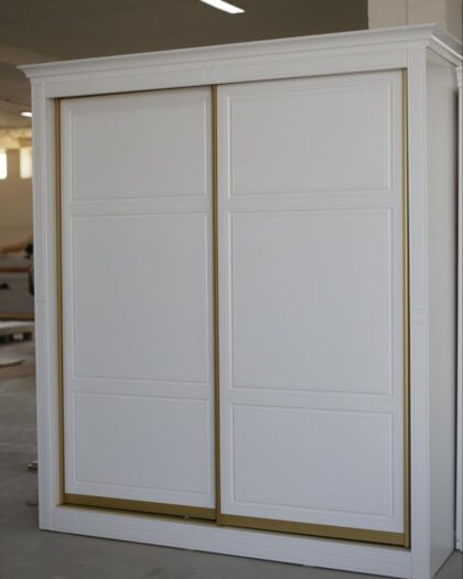 Шкаф-купе «Далия» белый с золотом и серебром — купить в Дагестане — купить в Дагестане