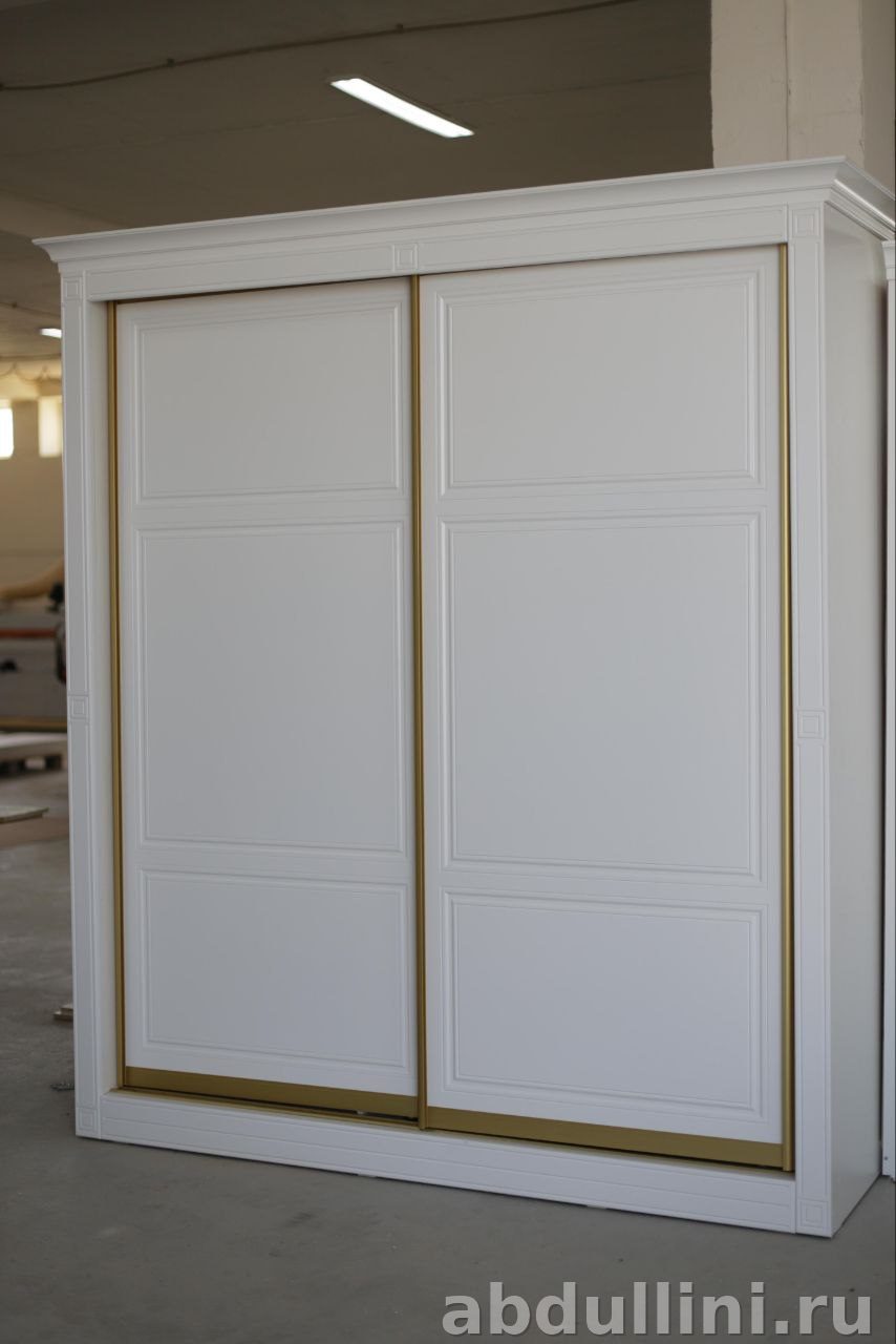 Шкаф-купе «Далия» белый с золотом и серебром — купить в Дагестане