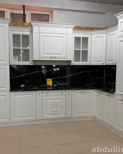 Кухня Гарвард 1 — белая матовая кухня в Дагестане (размер) — купить в Дагестане — фото 1