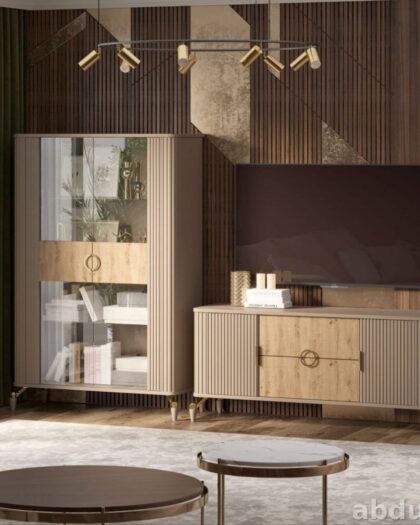 Мебельный комплект 4100: витрина и ТВ-тумба в Дагестане — купить в Дагестане