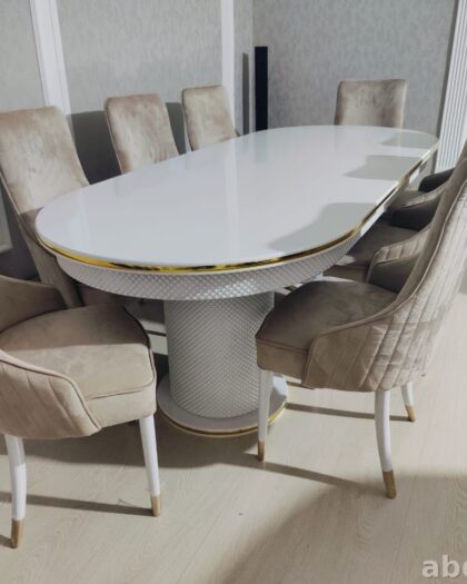 Обеденный стол и стулья в стиле неоклассика — купить в Дагестане — купить в Дагестане — фото 1