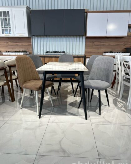 Стол Мрамор с 4 стульями — купить в Дагестане Мрамор — купить в Дагестане