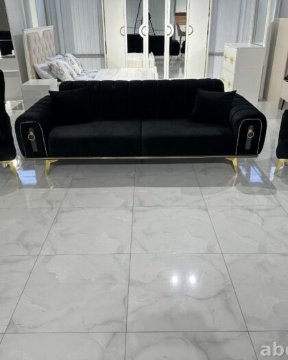 Купить мебель BUGADDI тройка в Дагестане – Черный с золотом — купить в Дагестане — фото 1