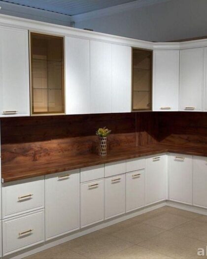 Кухня Анжелика — белая с золотом, мебель на заказ в Дагестане — купить в Дагестане