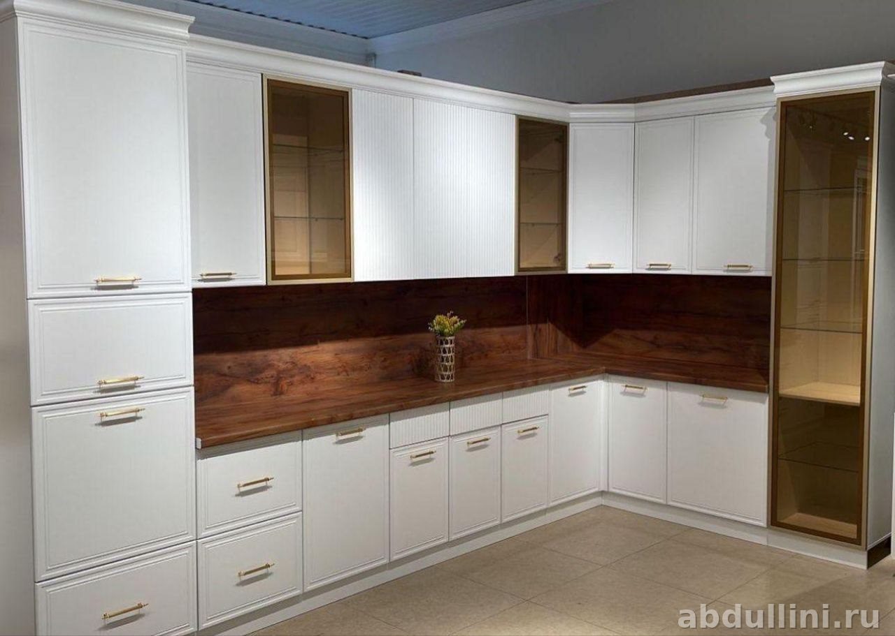 Кухня Анжелика — белая с золотом, мебель на заказ в Дагестане — купить в Дагестане