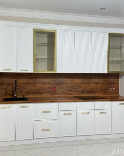 Кухня 'Анжелика' — мебель на заказ в Дагестане (белый в золоте) — купить в Дагестане — фото 1