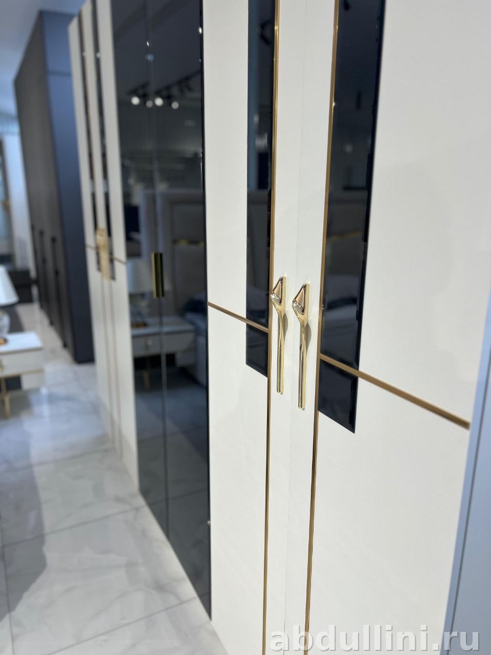 Сп. Леонарда — мебельный комплект в бело-золотом цвете — купить в Дагестане — фото 6