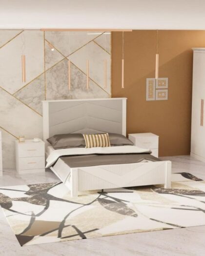 Спальня Сара — белая мебель в стиле неоклассика с розовым золотом — купить в Дагестане