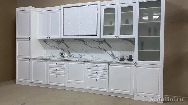 Кухня «Лючия» — белый гарнитур в неоклассике, купить в Дагестане — купить в Дагестане