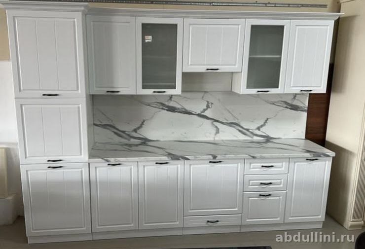 Кухня Николь — стильный гарнитур в белом цвете другой цвет — купить в Дагестане