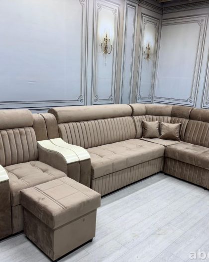 Угловой диван «Мишель» с пуфиком купить в Махачкале — купить в Дагестане — фото 1