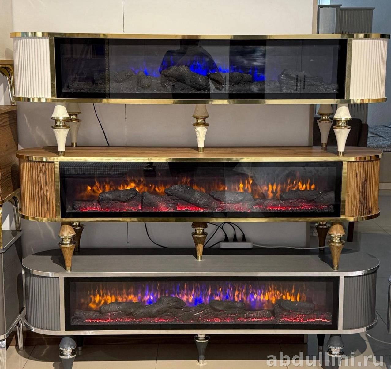 ТВ тумба ICON с камином — купить в Дагестане другой цвет