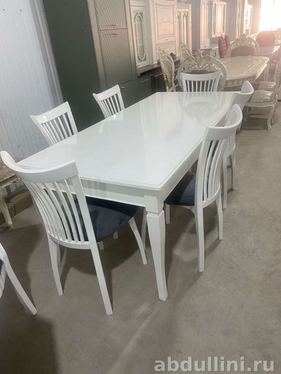 Купить обеденный стол и стулья в белом цвете в Дагестане (белый) — купить в Дагестане — фото 1
