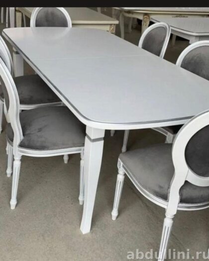 Обеденный комплект 3️⃣4️⃣: стол и стулья в неоклассике 3️⃣4️⃣ vs 161 — купить в Дагестане