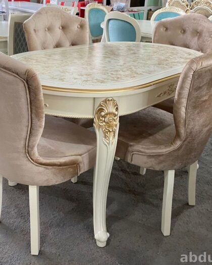 Раскладной стол с мраморной столешницей и стульями купить в Дагестане — купить в Дагестане