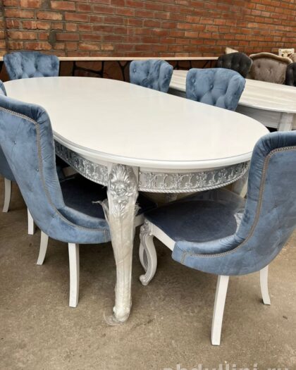 Обеденный комплект стол и стулья неоклассика в Дагестане (раскладной) — купить в Дагестане