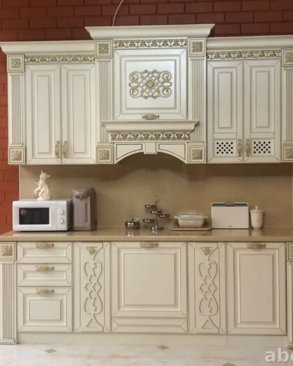 Кухонный гарнитур «Верона» 2.40 м кремовый с фартуком — купить в Дагестане