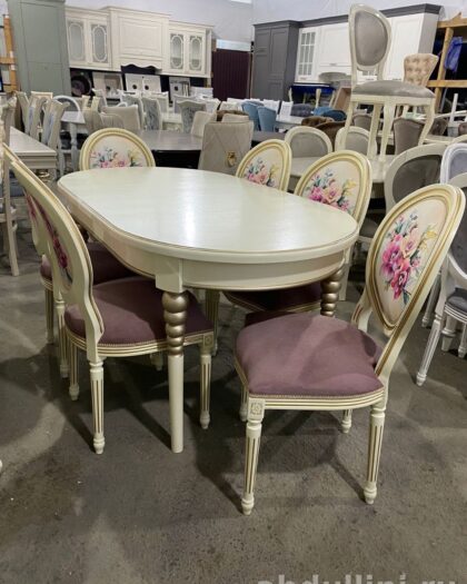 Обеденный стол раскладной 185 с 6 стульями в Дагестане — купить в Дагестане