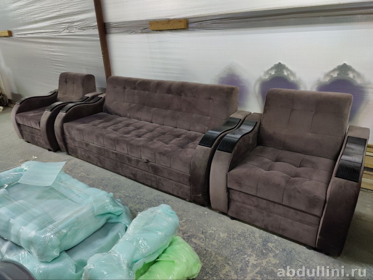 Комплект мебели 3️⃣1️⃣0️⃣: диван и кресла в современном стиле — купить в Дагестане