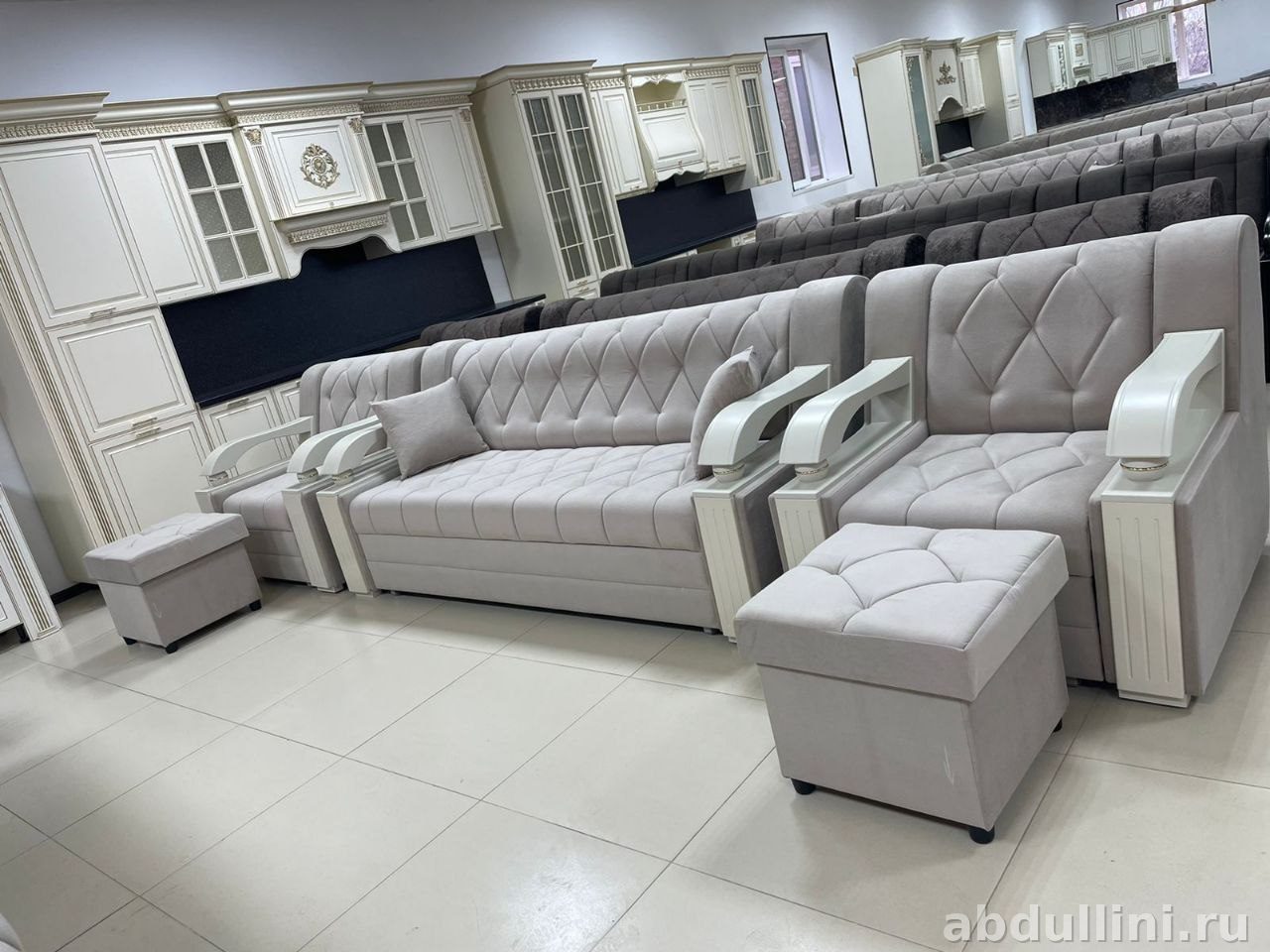 Диван 390 с креслом и пуфами — купить в Дагестане — купить в Дагестане — фото 1