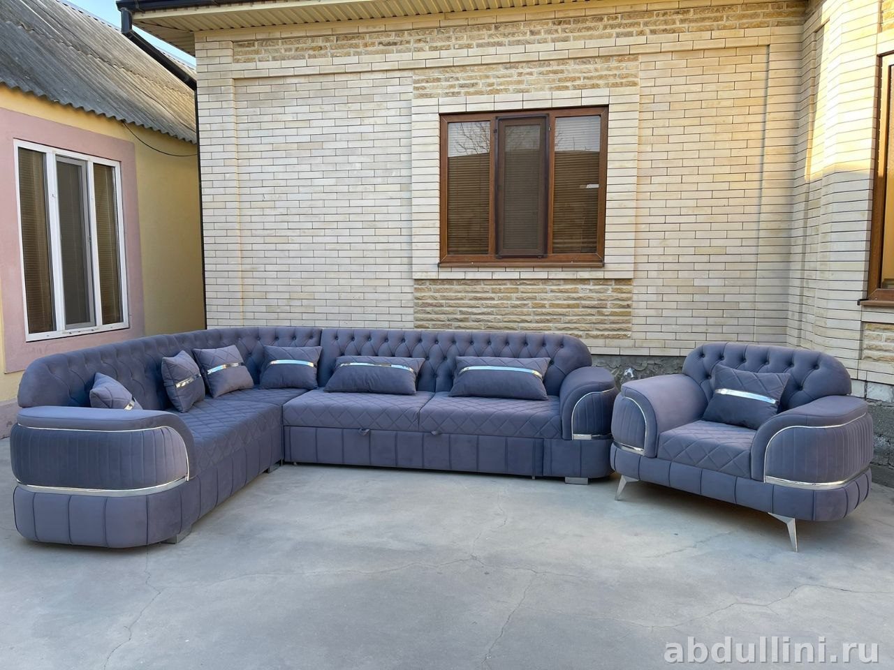 Угловой диван и кресло 461 — мебель на заказ в Дагестане — купить в Дагестане — фото 1