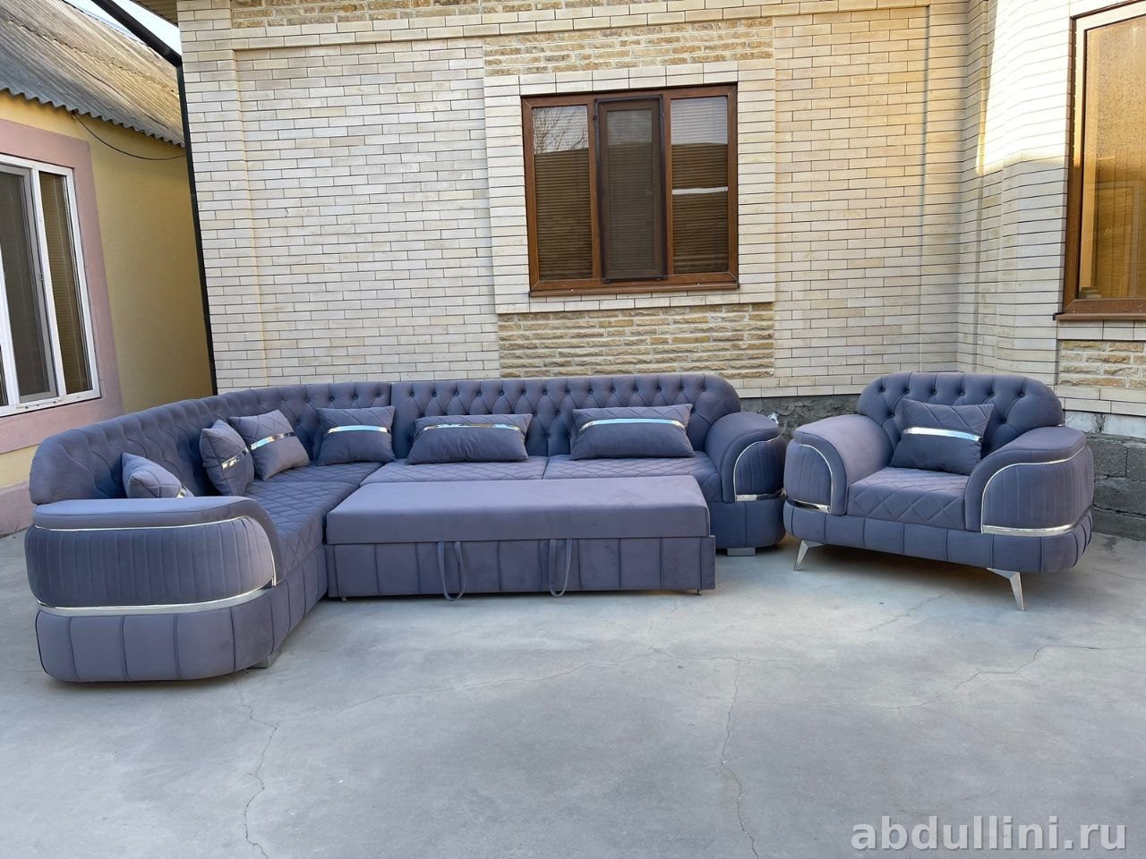 Угловой диван и кресло 461 — мебель на заказ в Дагестане — купить в Дагестане — фото 2