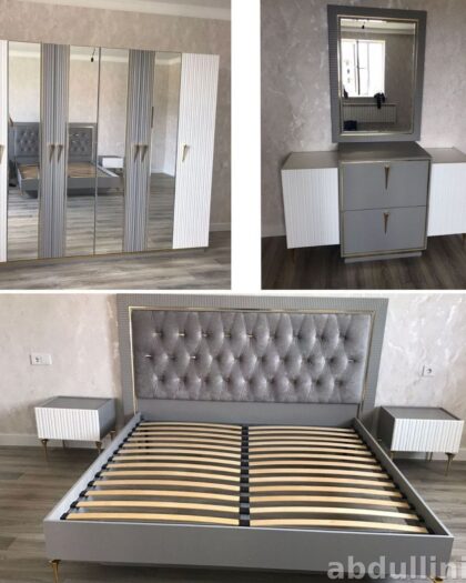 Гарнитур Самира 507 в серо-белом цвете — купить в Дагестане — купить в Дагестане