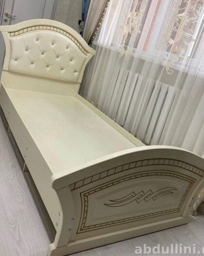 Кровать Каролина бежевая 90x195 с матрасом в Дагестане — купить в Дагестане