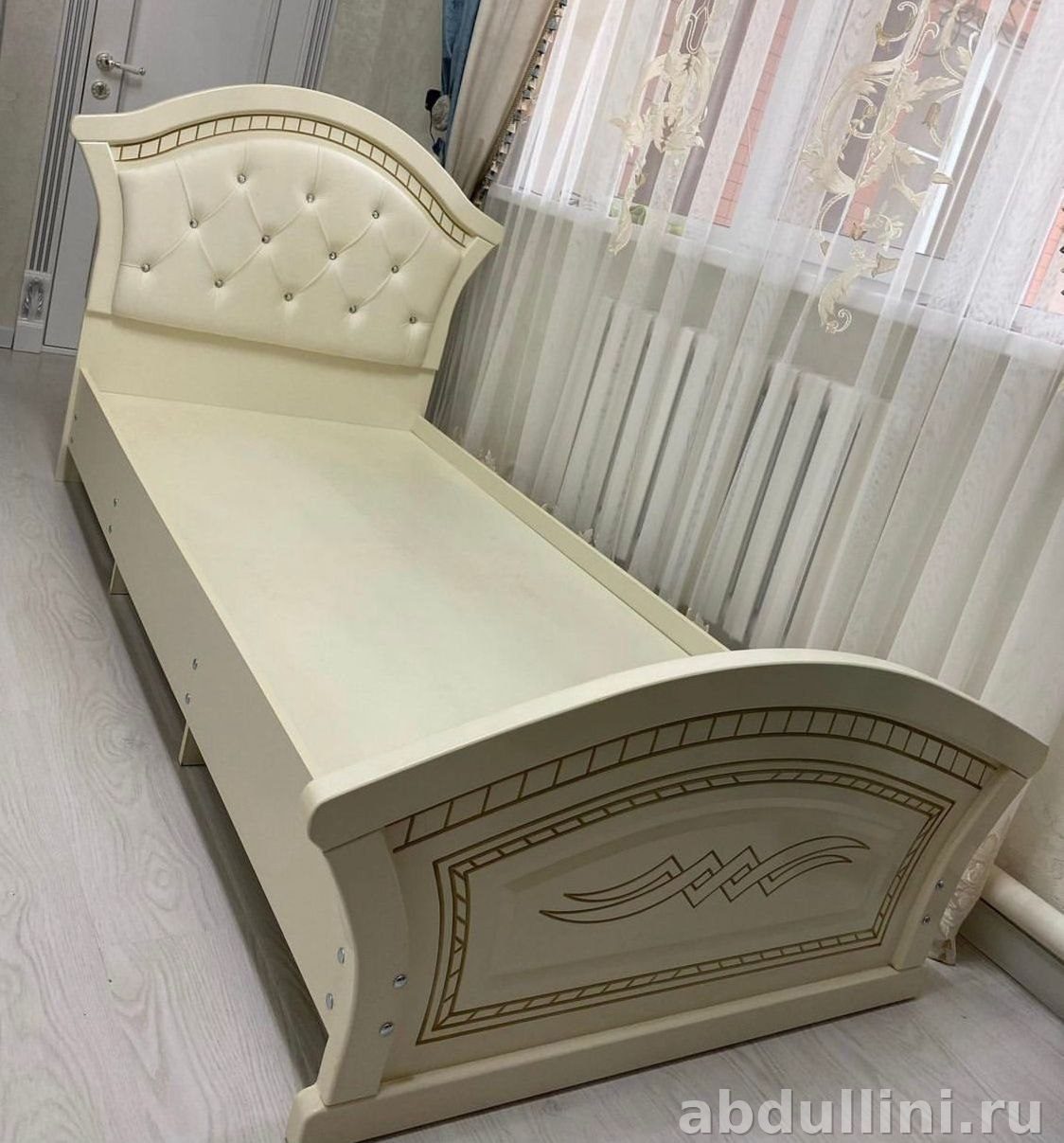 Кровать Каролина бежевая 90x195 с матрасом в Дагестане — купить в Дагестане