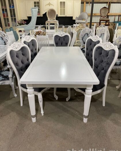 Купить стол и стулья в стиле неоклассика в Дагестане — комплект 6️⃣6️⃣0️⃣ (200/240) — купить в Дагестане — фото 1