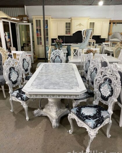 Стол раскладной 661 с 6 стульями в стиле неоклассика — купить в Дагестане