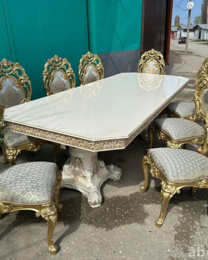 Обеденный стол Голд с 8 стульями в Дагестане 8 стульев — купить в Дагестане — фото 1