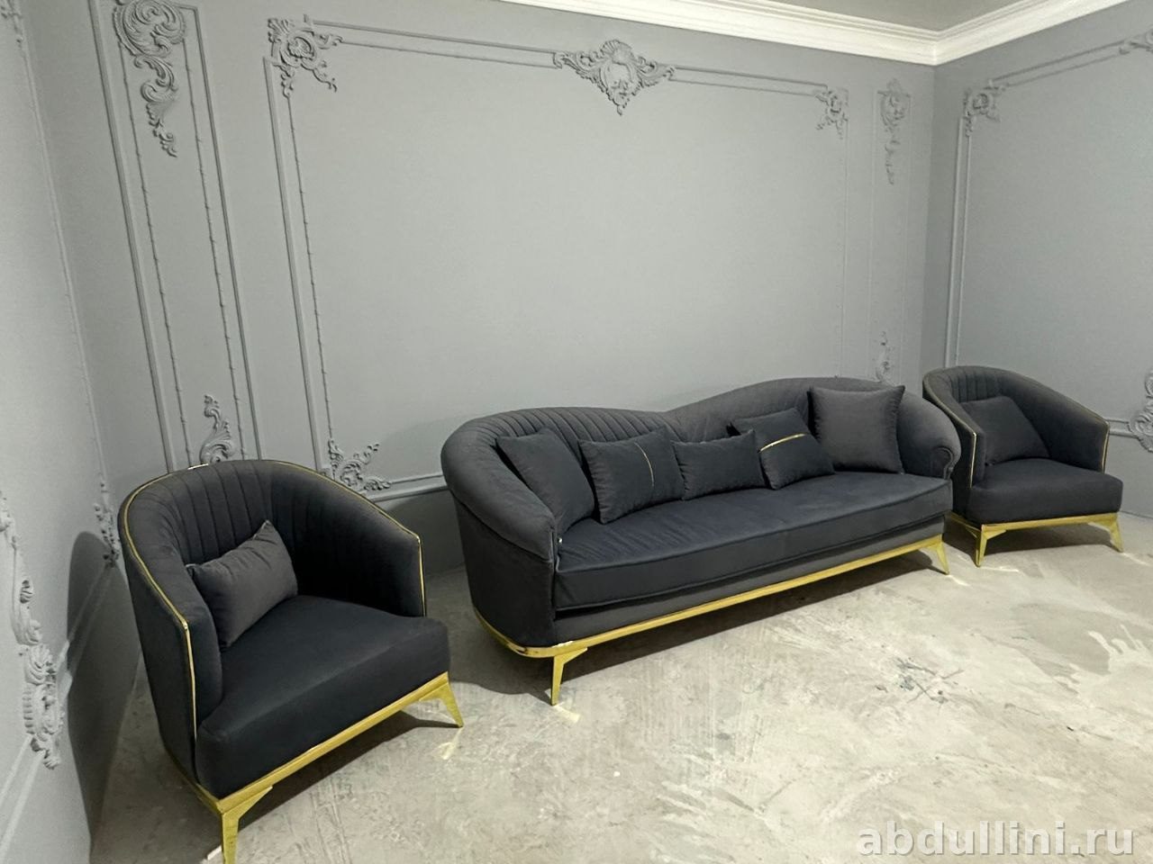 Диван 738 с 2 креслами в стиле неоклассика – купить в Дагестане 738 (модель) — купить в Дагестане — фото 1